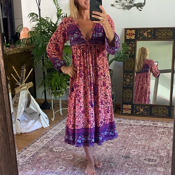 Spell Imitation Folktown Boho Gown in Blossom - Picture 11 of 16